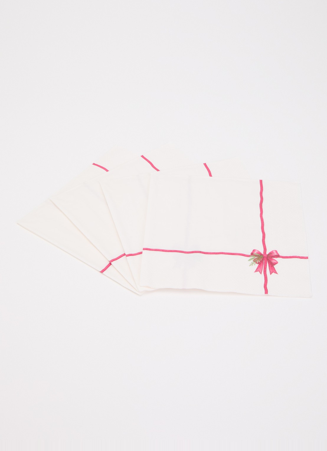 Ihr Ideal Home Tiny Present Bow servetten 33 x 33 cm - voorkant 2 creme