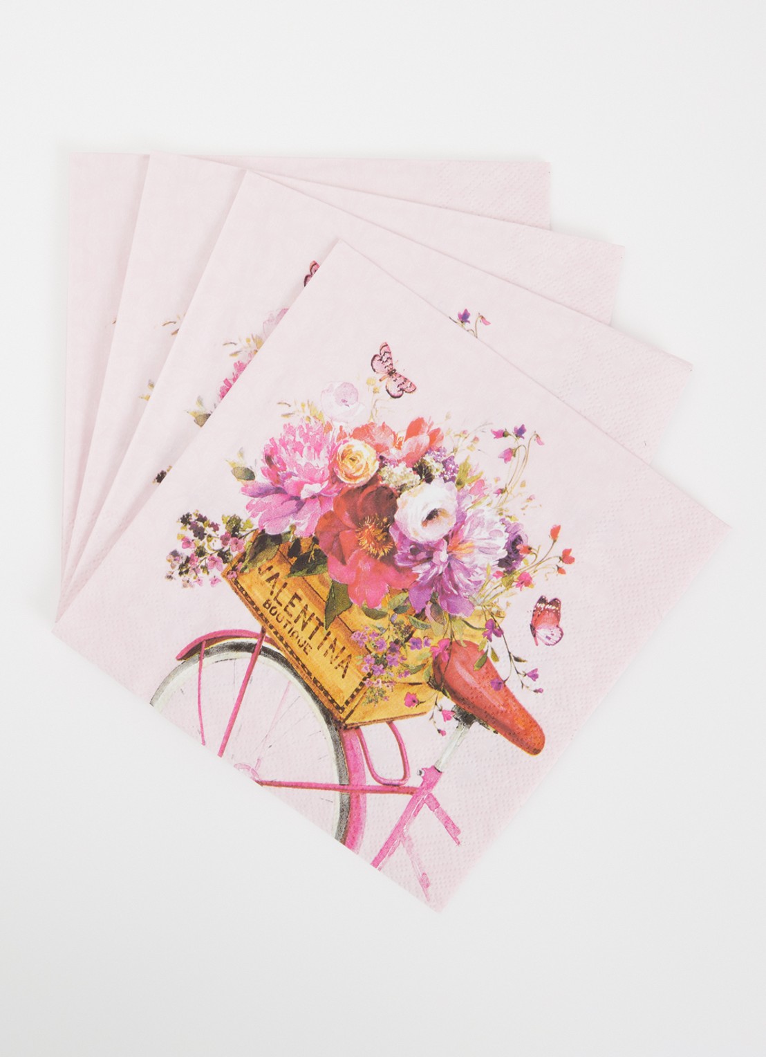 Ihr Ideal Home Velo Rose servet 33 x 33 cm set van 20 - voorkant 2 roze