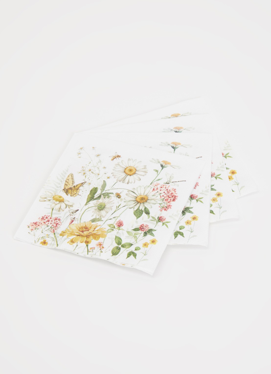 Ihr Ideal Home Wildflower and Butterfly servetten 25 x 25 cm - voorkant 2 multicolor