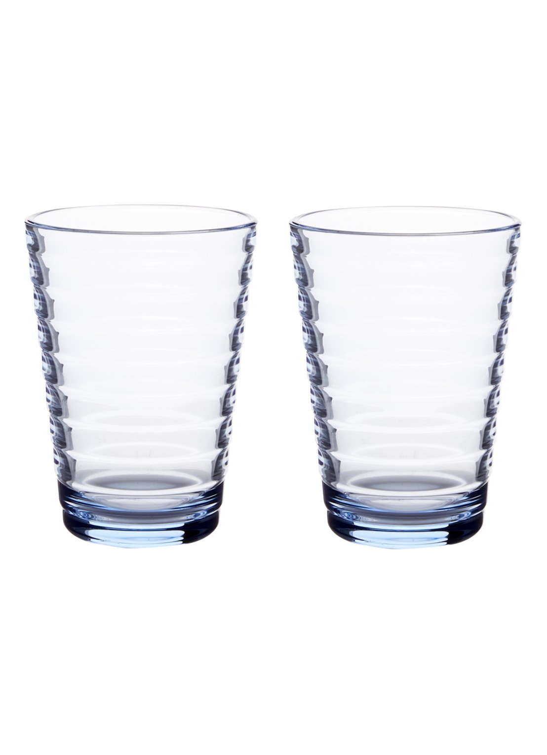 Iittala Aino Aalto drinkglas 33 cl set van 2 - voorkant blauw