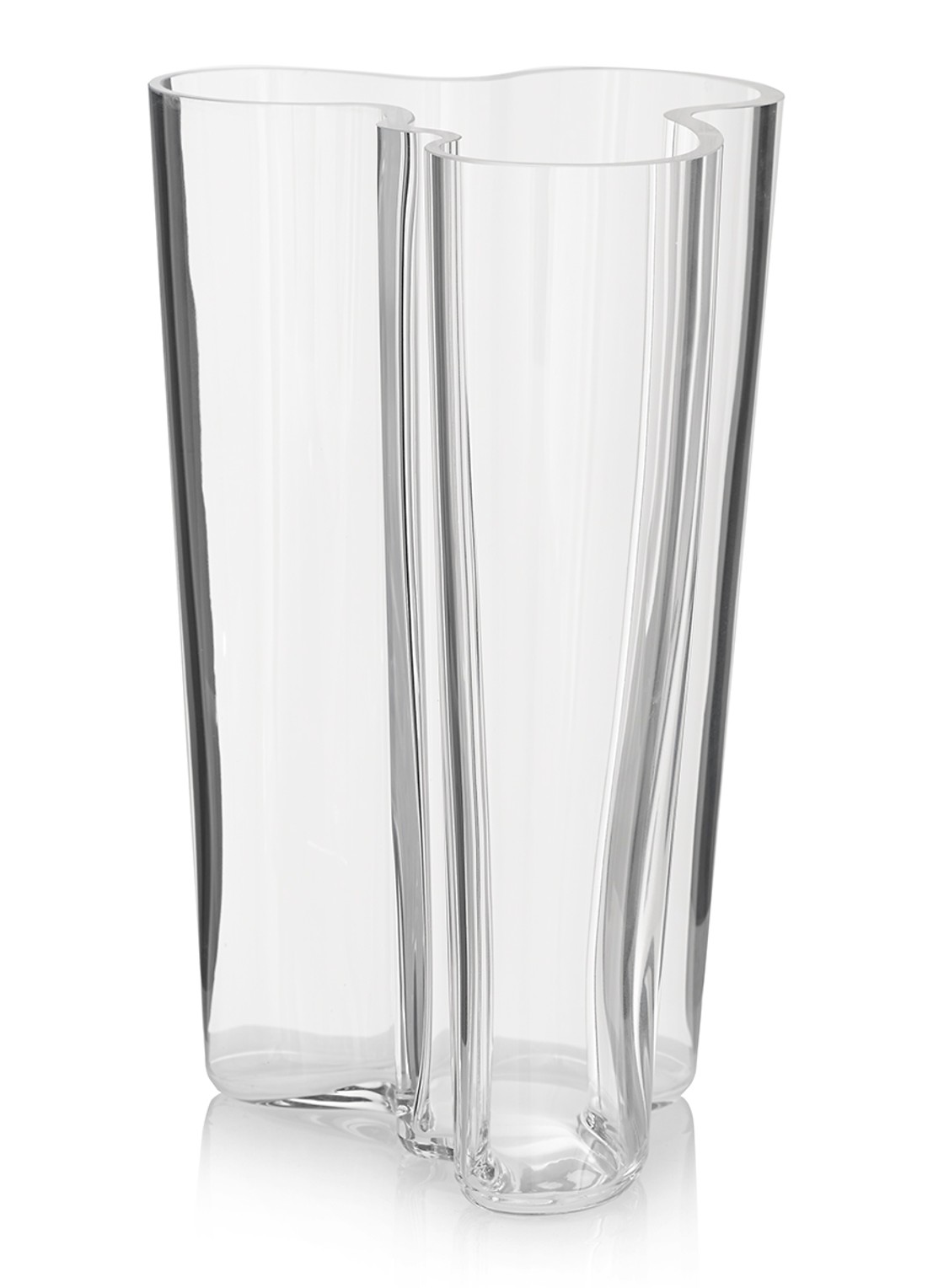Iittala Alvar Aalto Finlandia vaas 25 cm - voorkant 2 transparant