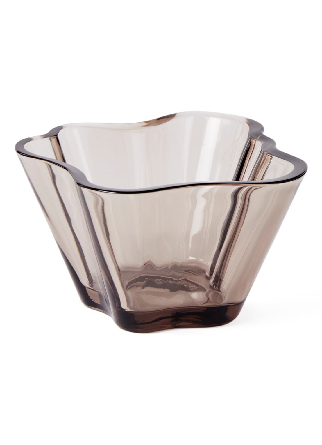 Iittala Alvar Aalto schaal 14,5 cm - voorkant bruin
