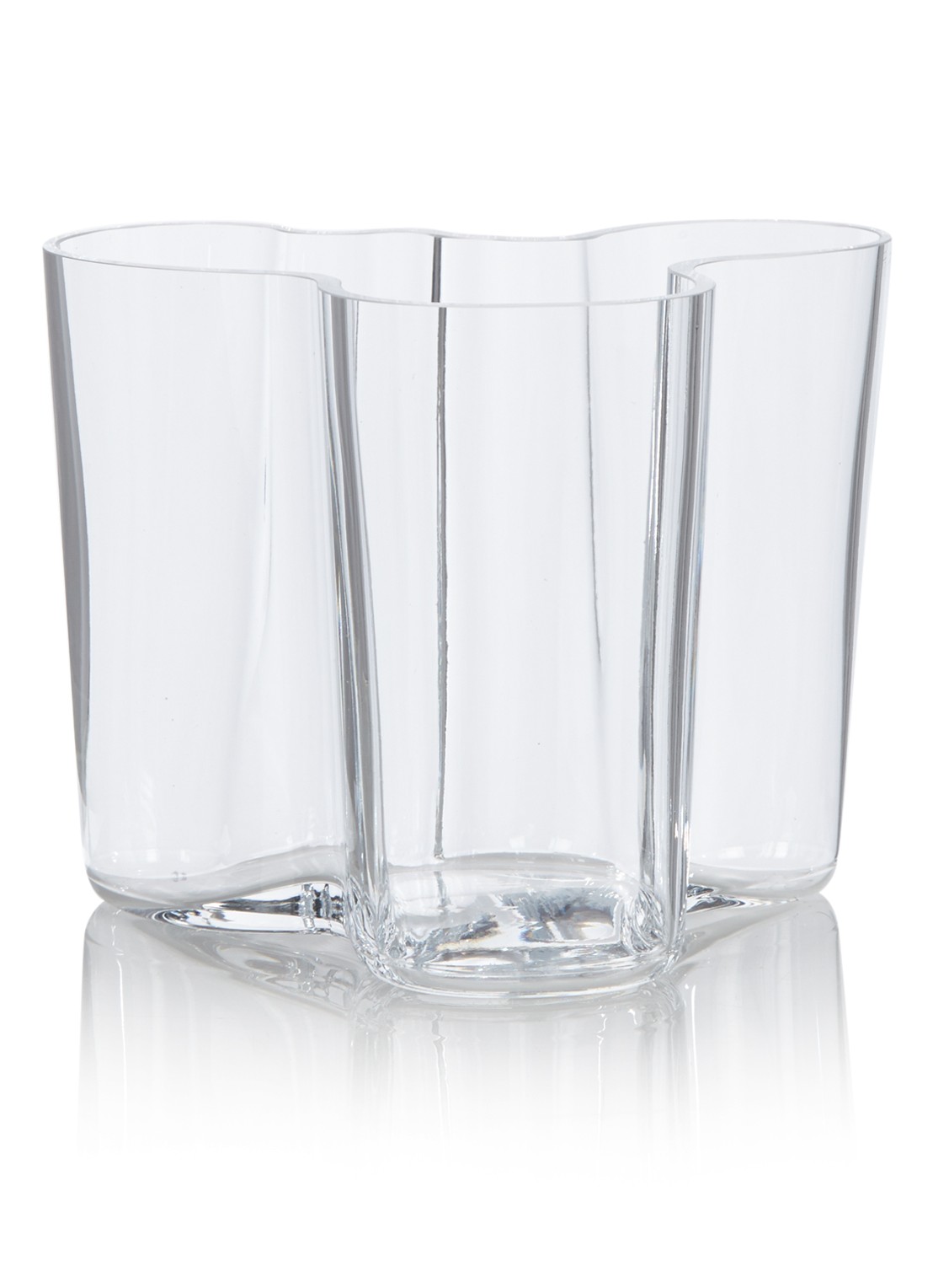 Iittala Alvar Aalto vaas 12 cm - voorkant 5 transparant
