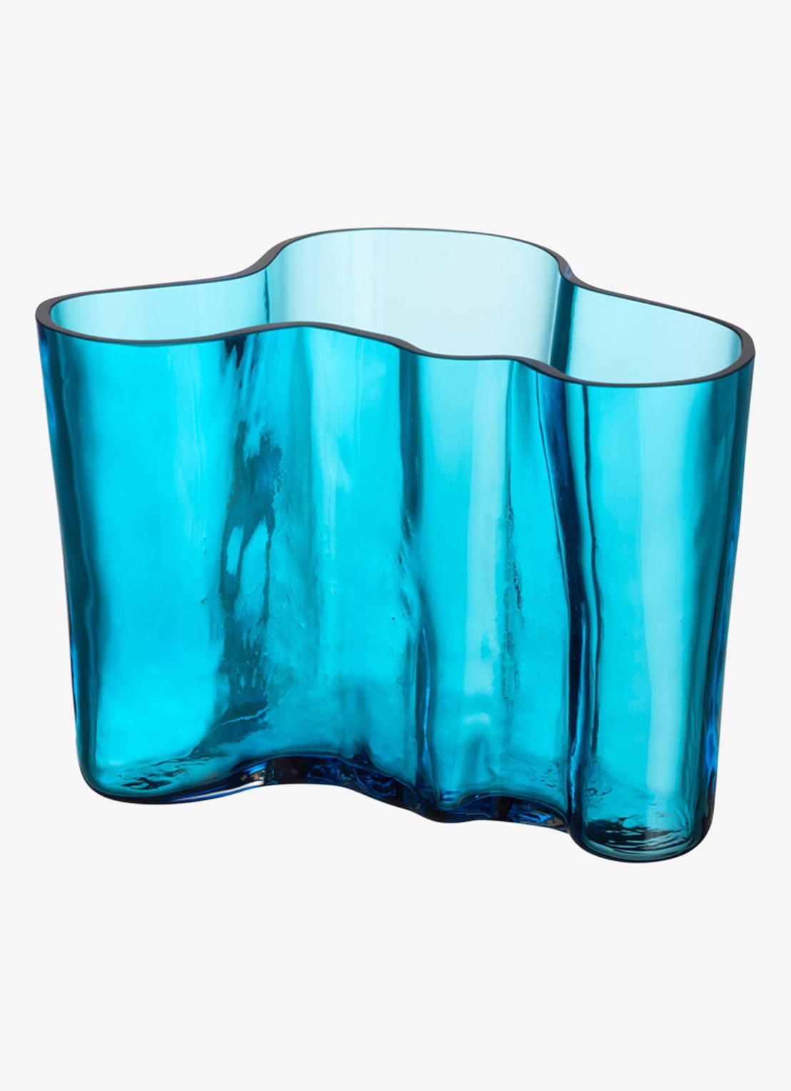 Iittala Alvar Aalto vaas 14 cm - voorkant blauw