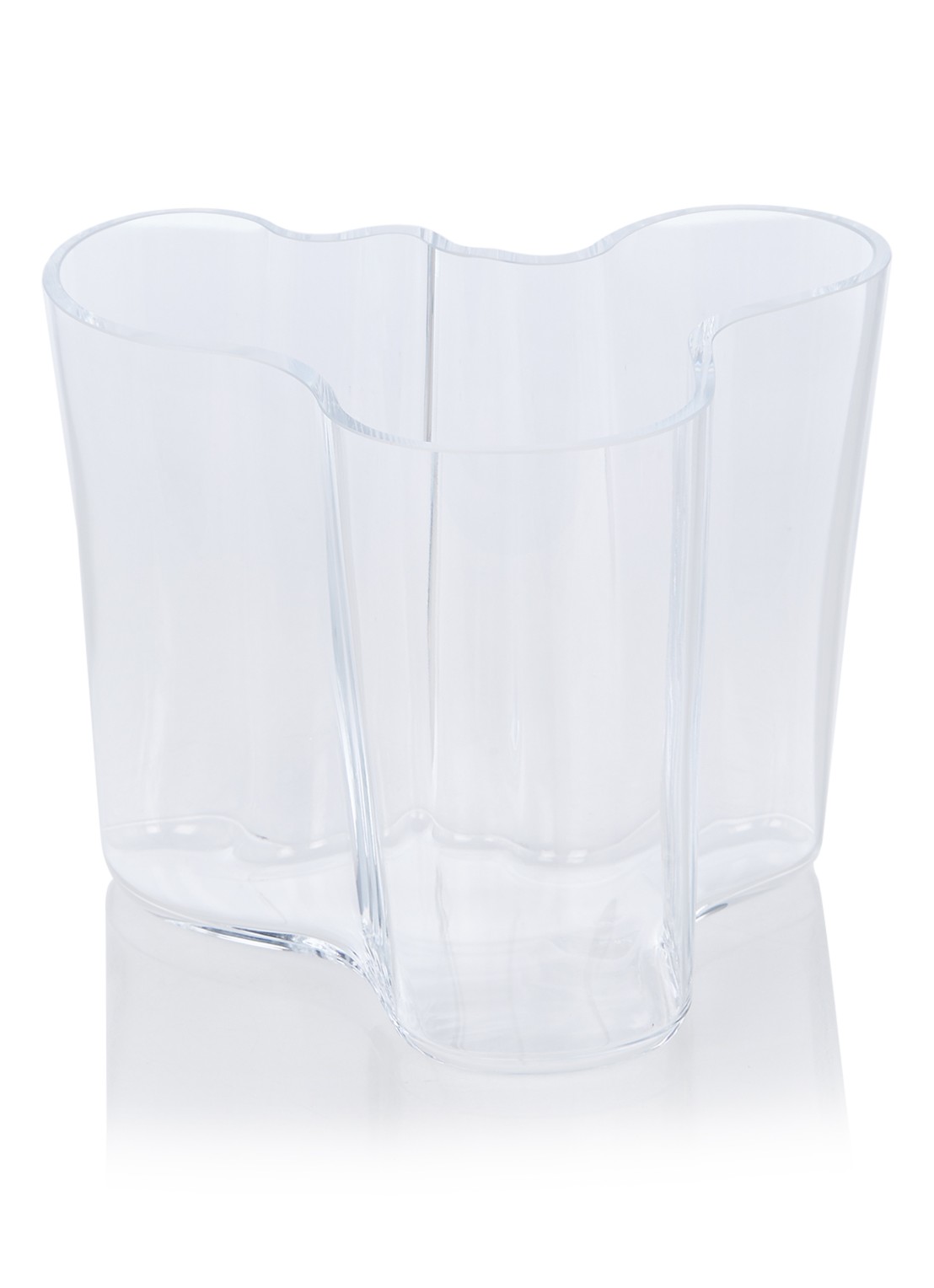 Iittala Alvar Aalto vaas 16 cm - voorkant transparant