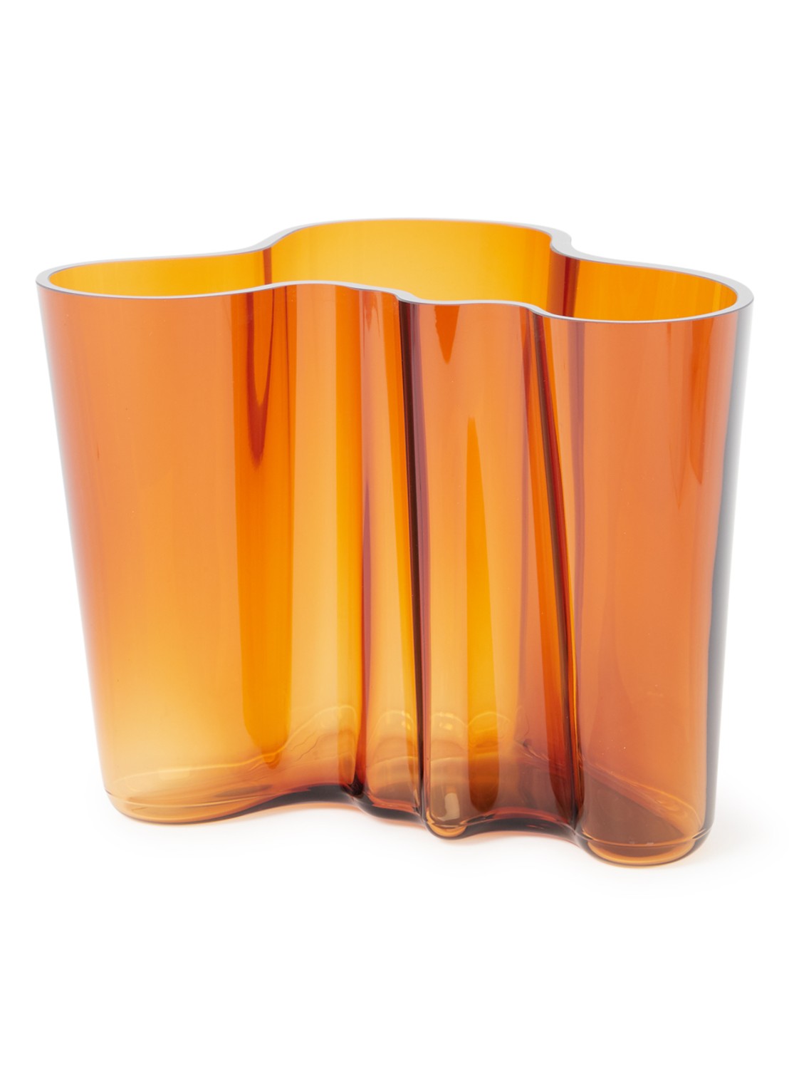 Iittala Alvar Aalto vaas 16 cm  - voorkant koper