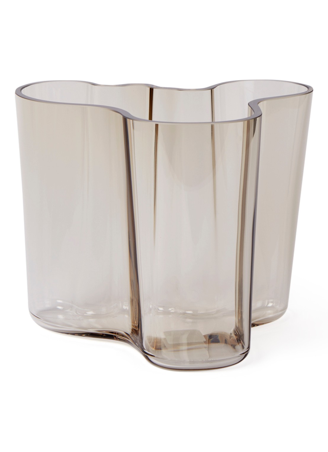 Iittala Alvar Aalto vaas 16 cm - voorkant 3 bruin