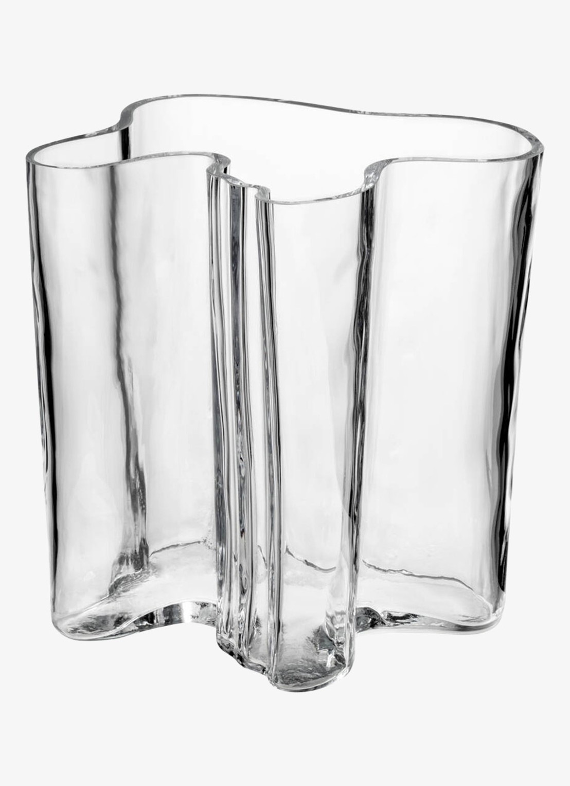 Iittala Alvar Aalto vaas 20 cm - voorkant transparant