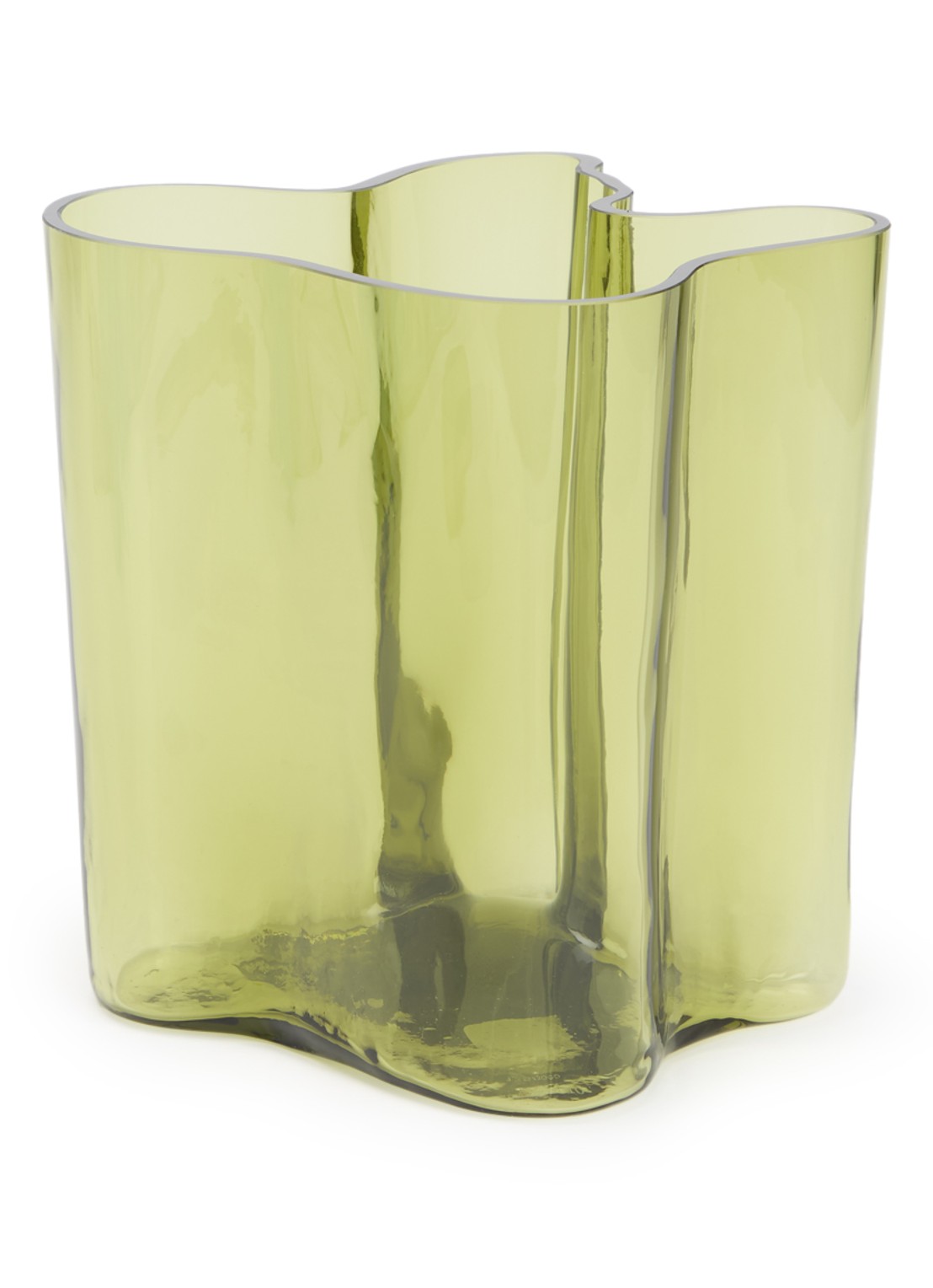 Iittala Alvar Aalto vaas 20 cm - voorkant mosgroen