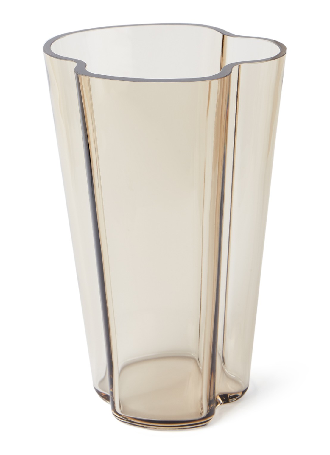 Iittala Alvar Aalto vaas 22 cm - voorkant bruin