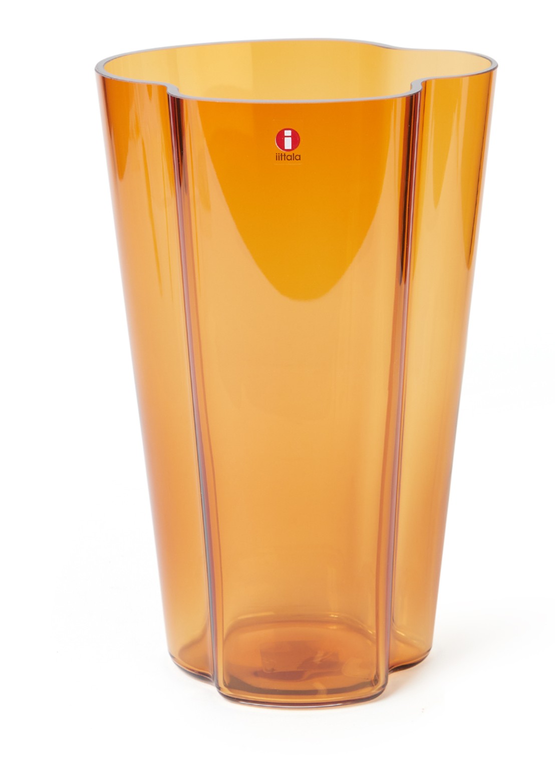 Iittala Alvar Aalto vaas 22 cm - voorkant roestbruin
