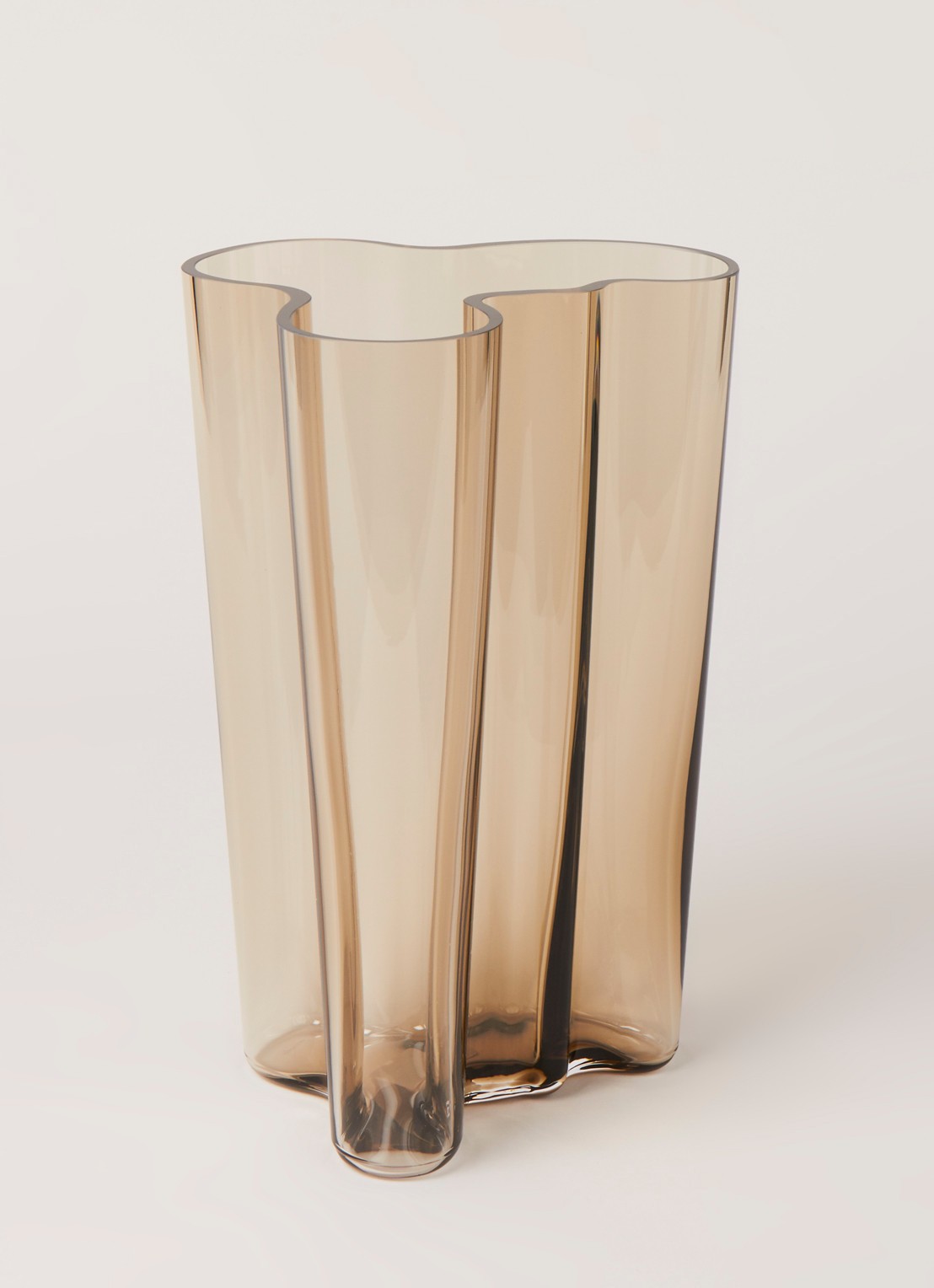 Iittala Alvar Aalto vaas 25 cm - voorkant 2 bruin