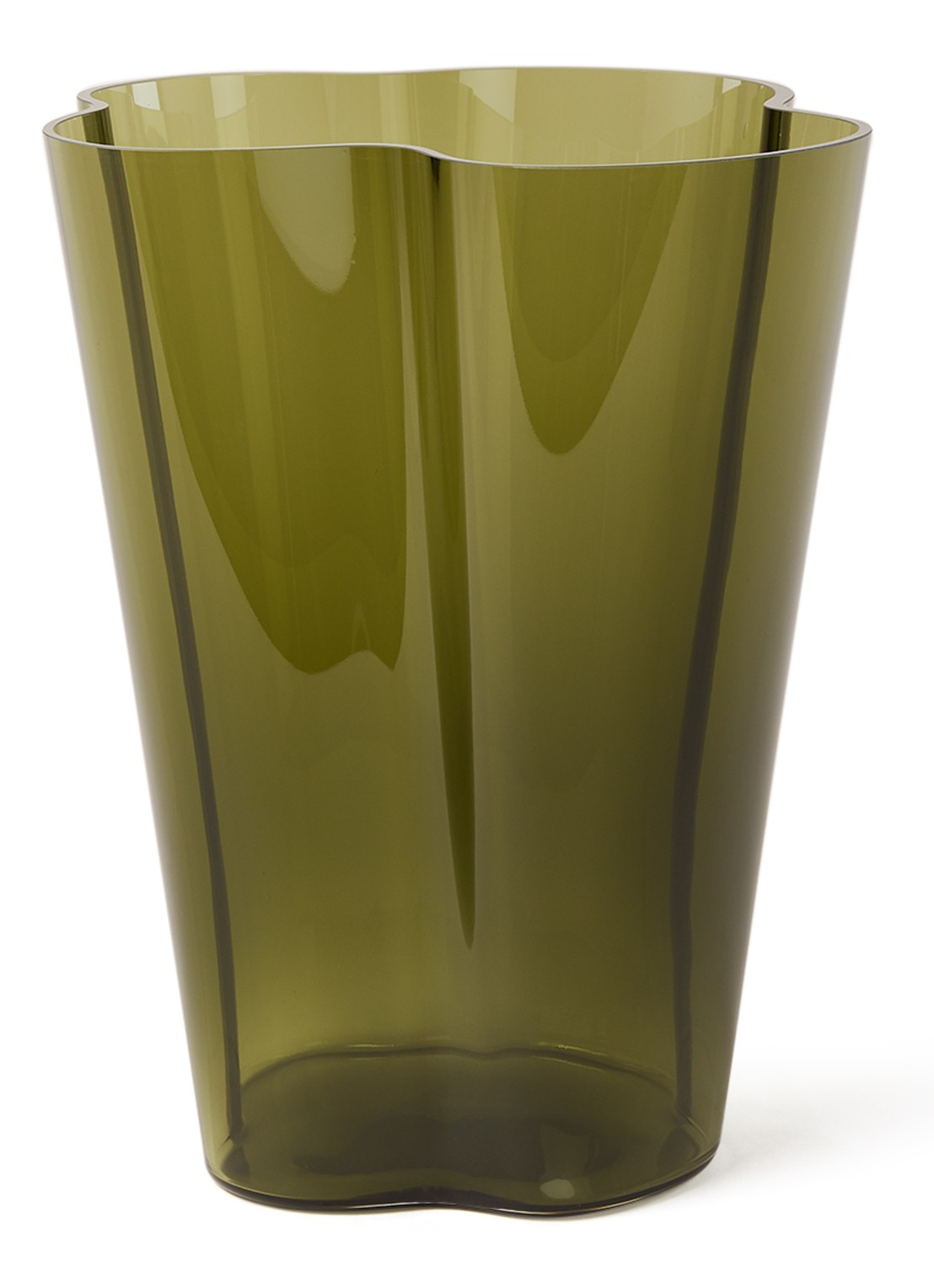 Iittala Alvar Aalto vaas 27 cm - voorkant 4 mosgroen
