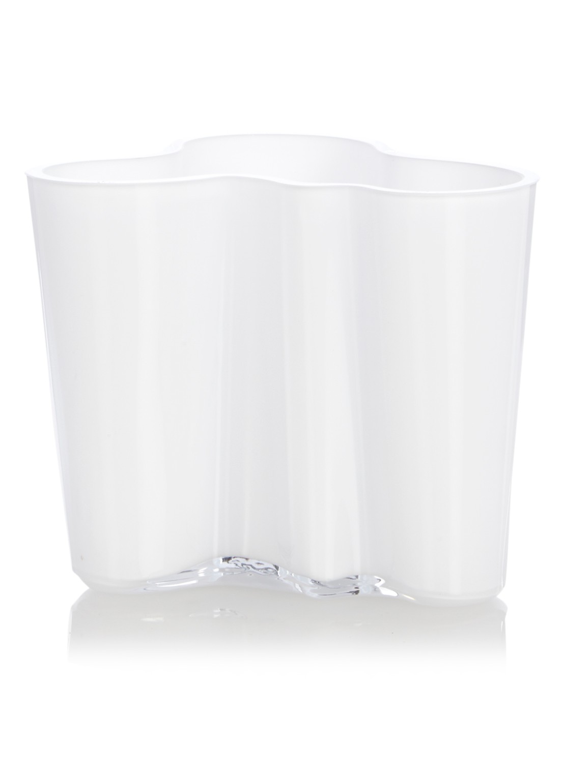 Iittala Alvar Aalto vaas 9,5 cm - voorkant wit