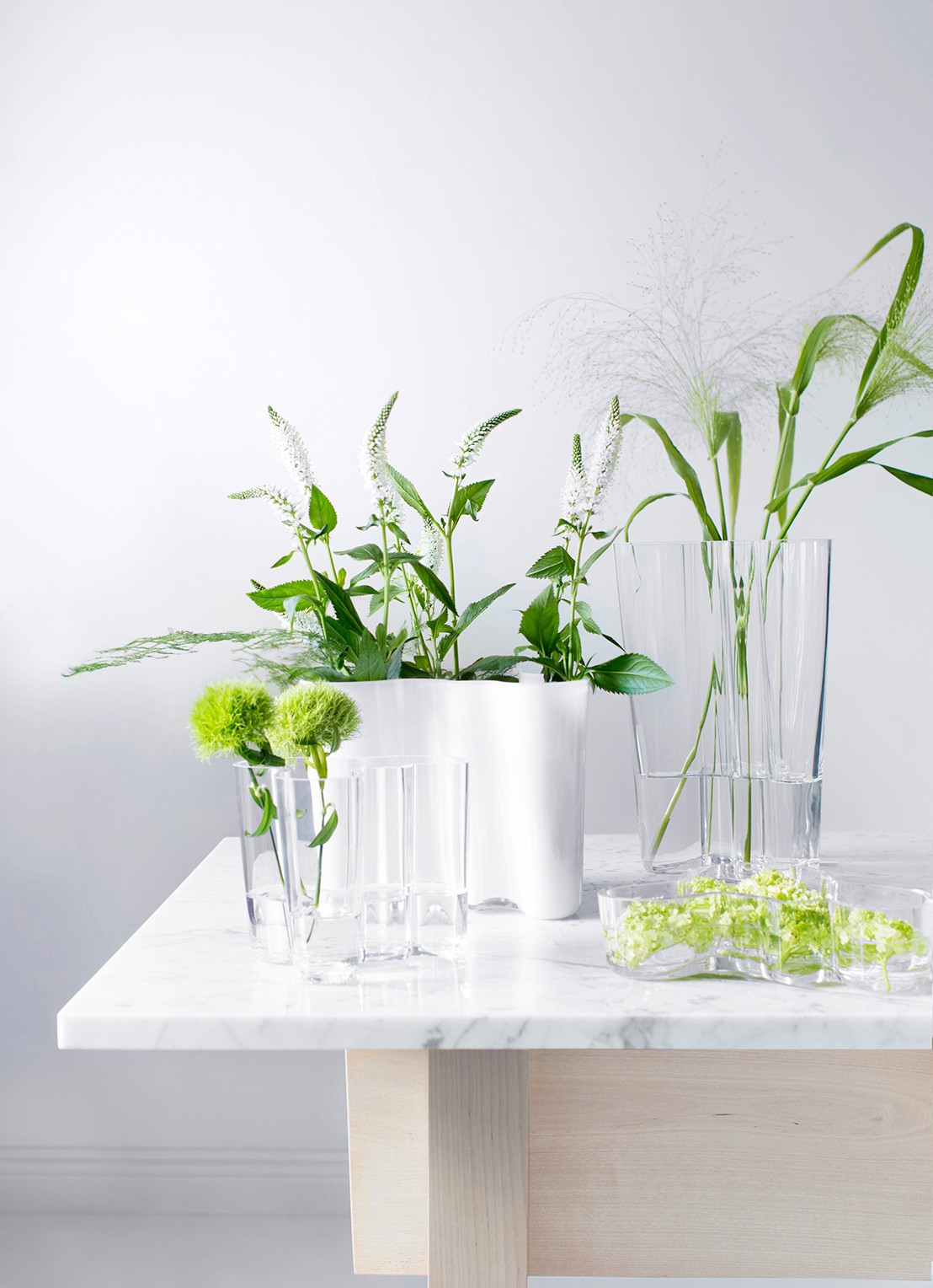 Iittala Alvar Aalto vaas 9,5 cm - voorkant 2 wit