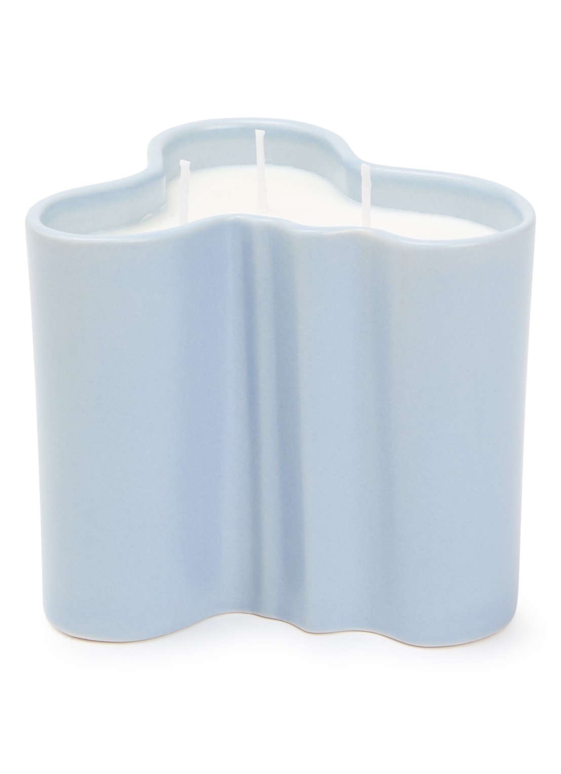 Iittala Alvar Aalto Water geurkaars 1048 gram - voorkant 2 lichtblauw
