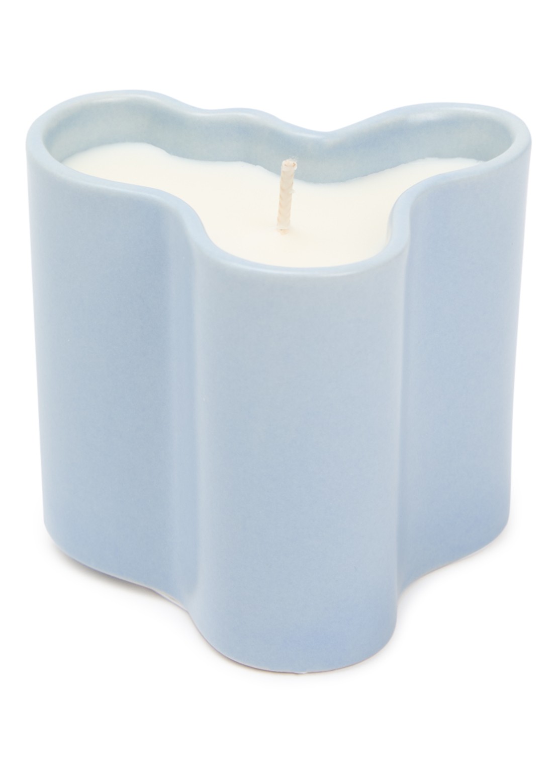Iittala Alvar Aalto Water geurkaars 405 gram - voorkant lichtblauw