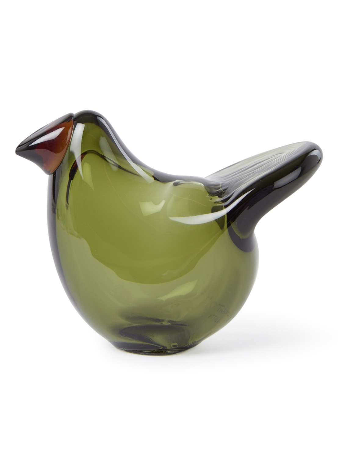 Iittala Birds by Toikka Flycatcher 7 cm - voorkant mosgroen