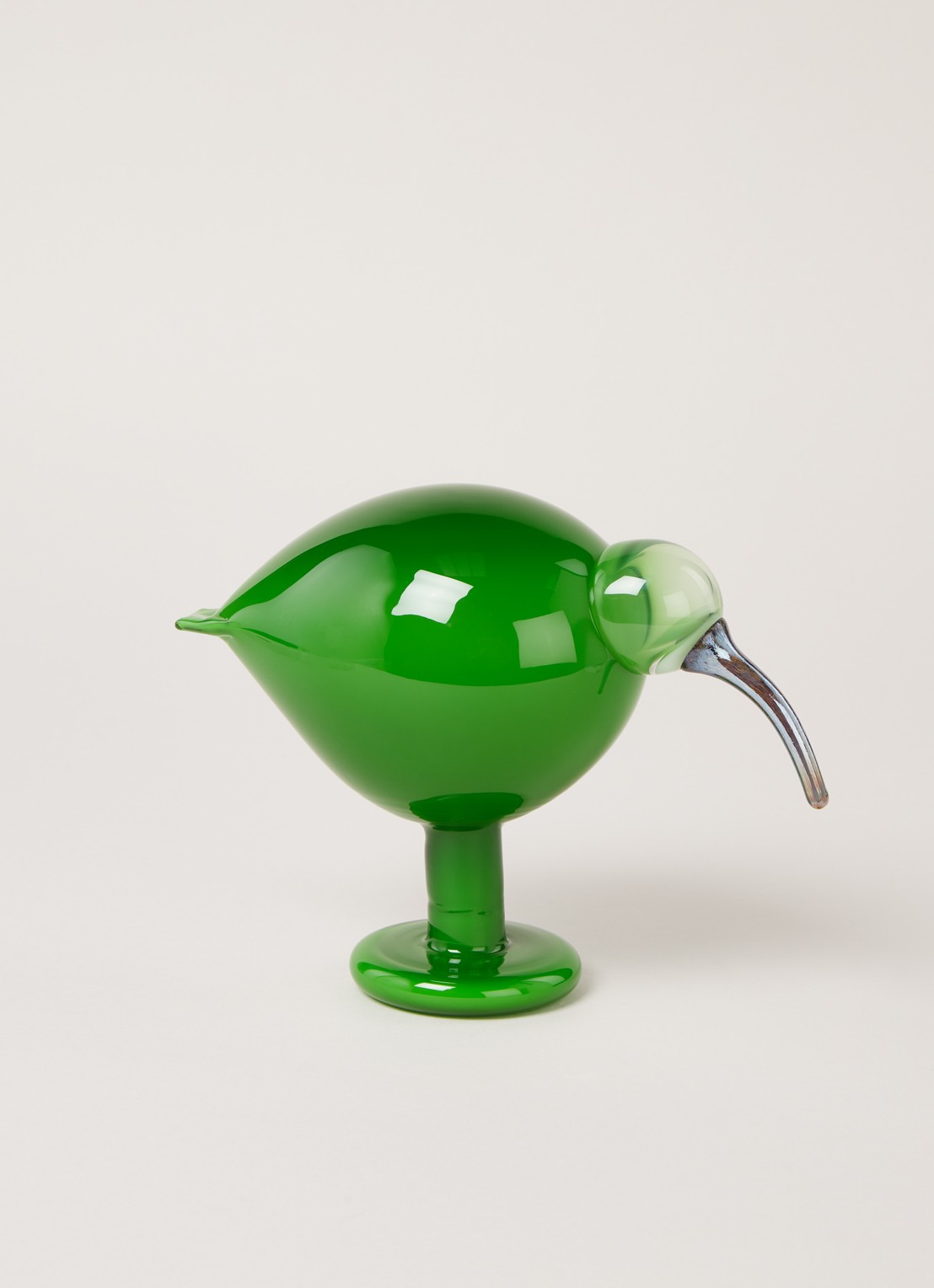 Iittala Birds by Toikka Groene Ibis van glas 20 cm - voorkant 2 groen