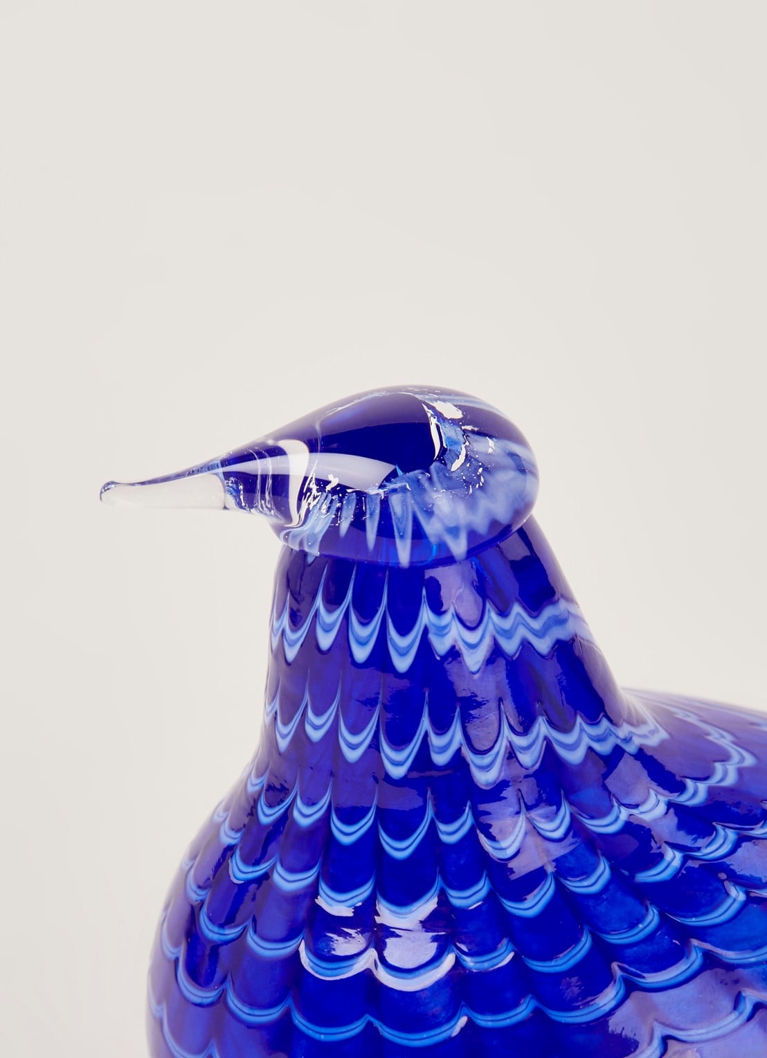 Iittala Blauwveer vogel van glas 14,5 cm - detail blauw