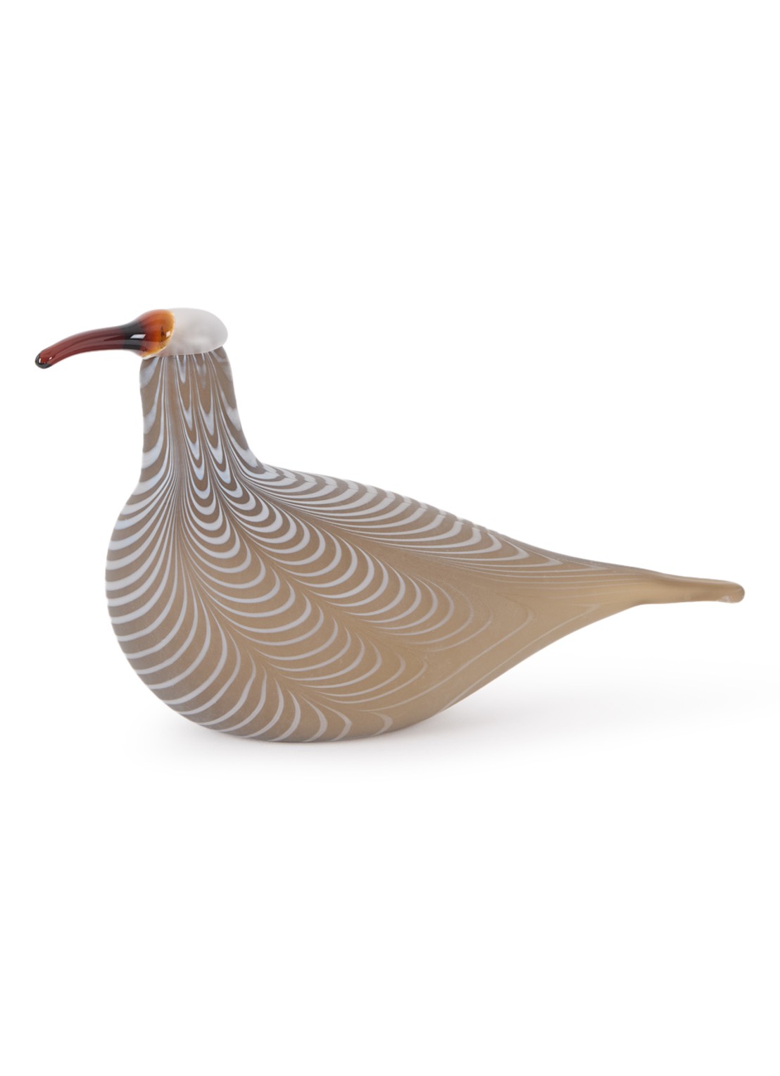 Iittala Curlew vogel van glas 35 cm - voorkant zand