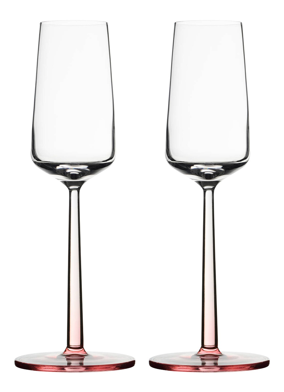 Iittala Essence champagneglas 21 cl set van 2 - voorkant roze