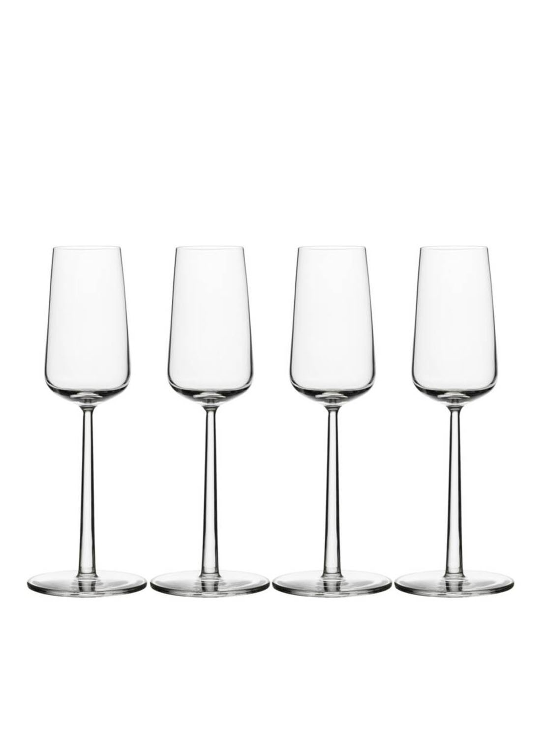 Iittala Essence champagneglas 21 cl set van 4 - voorkant helder