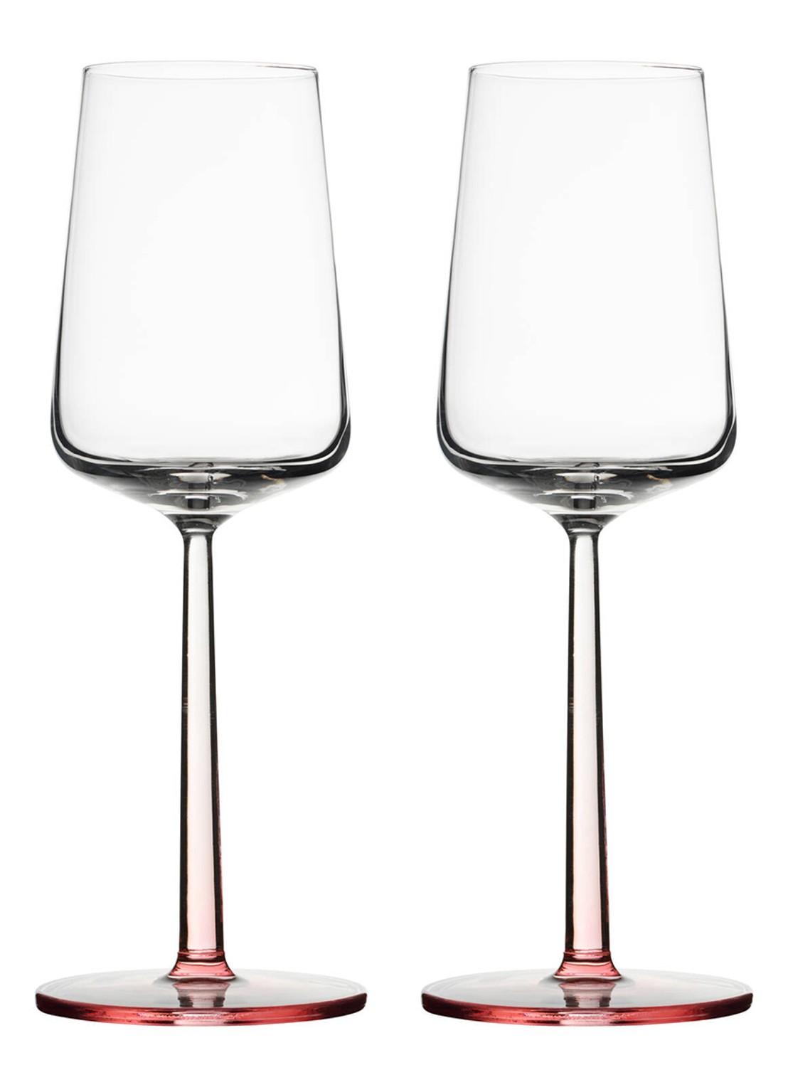 Iittala Essence witte wijnglas 33 cl set van 2 - voorkant roze