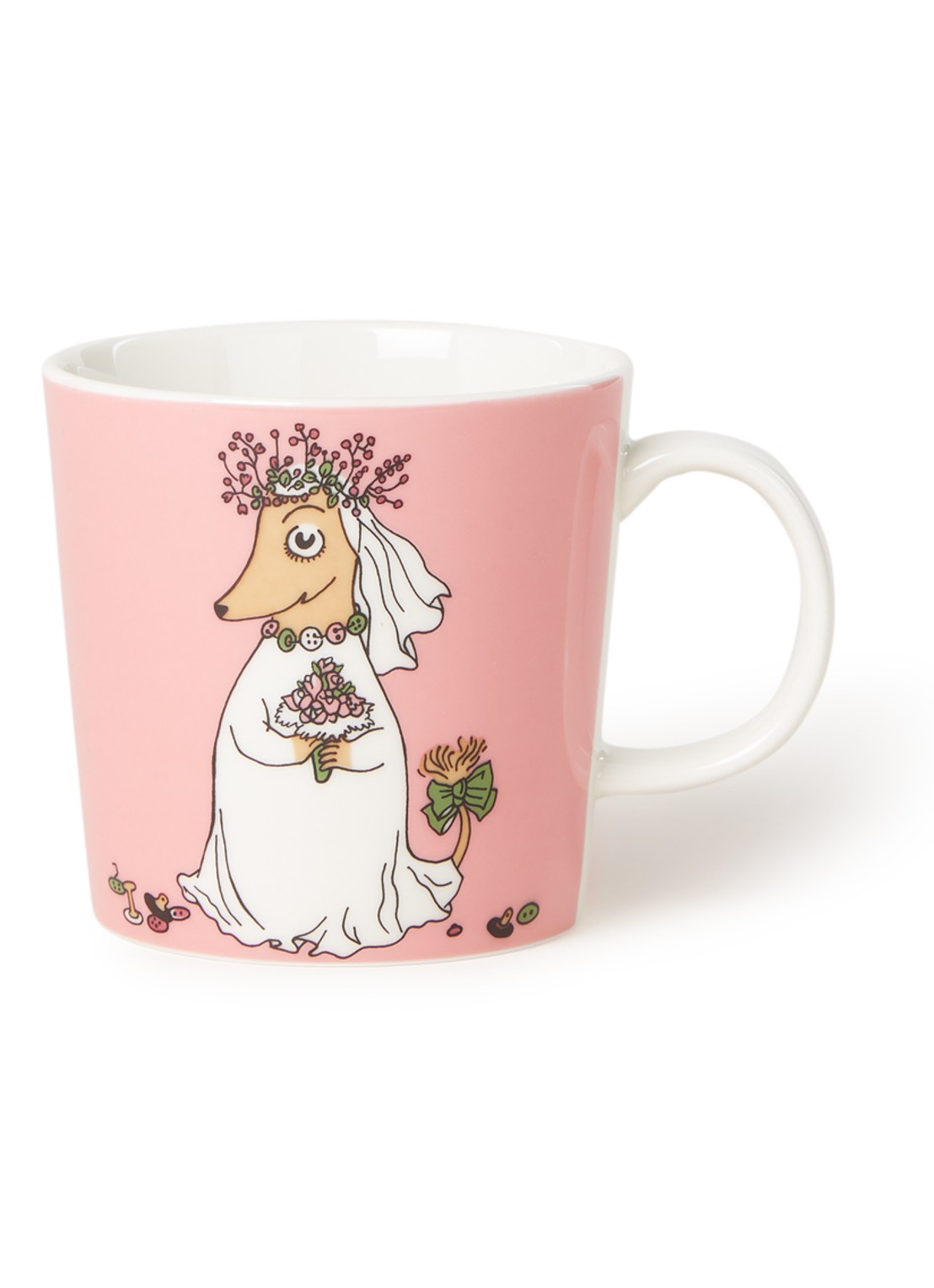 iittala Fuzzy Moomin kopje 30 cl - voorkant roze