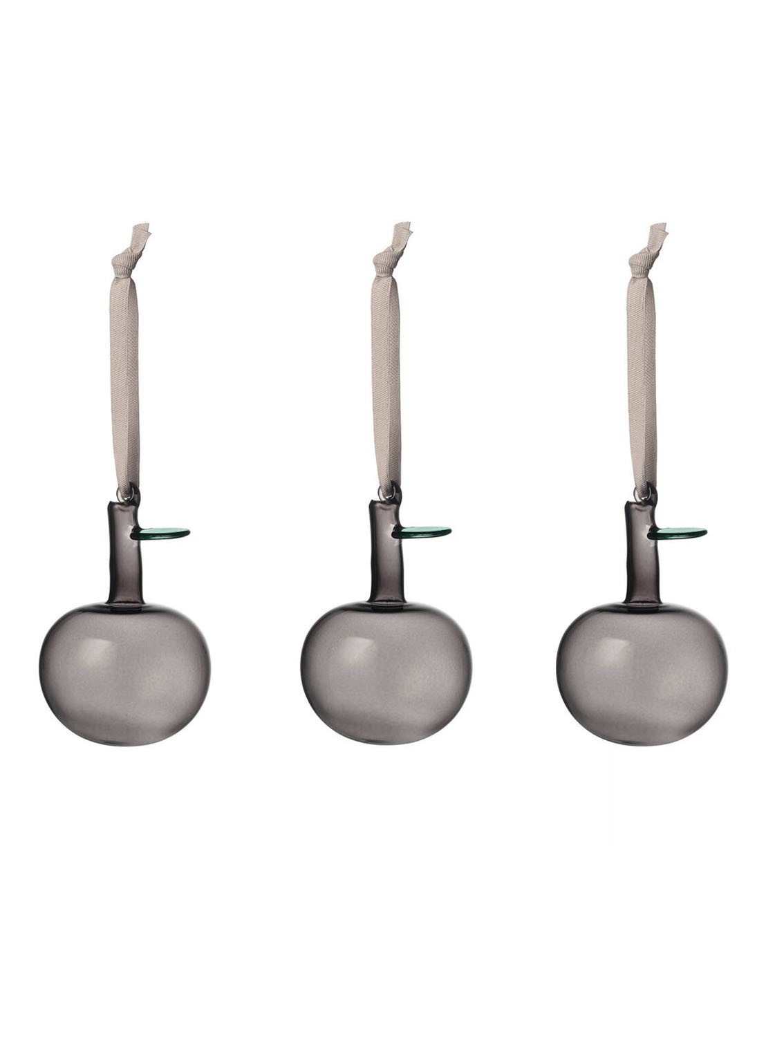 Iittala Glazen appel hanger set van 3  - voorkant grijs