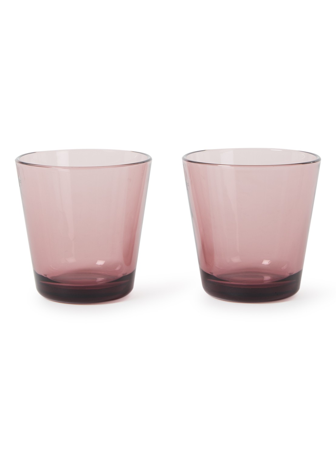 Iittala Kartio drinkglas 21 cl set van 2 - voorkant donkerroze