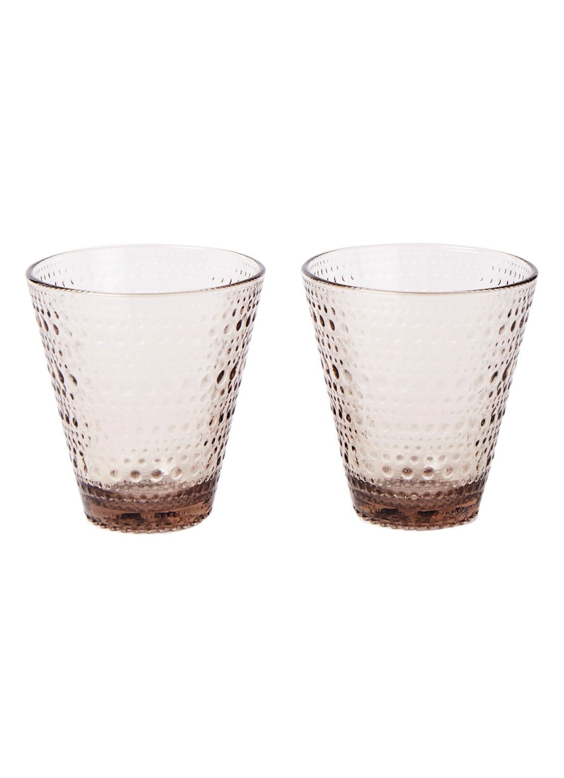 Iittala Kastehelmi drinkglas 30 cl set van 2 - voorkant bruin