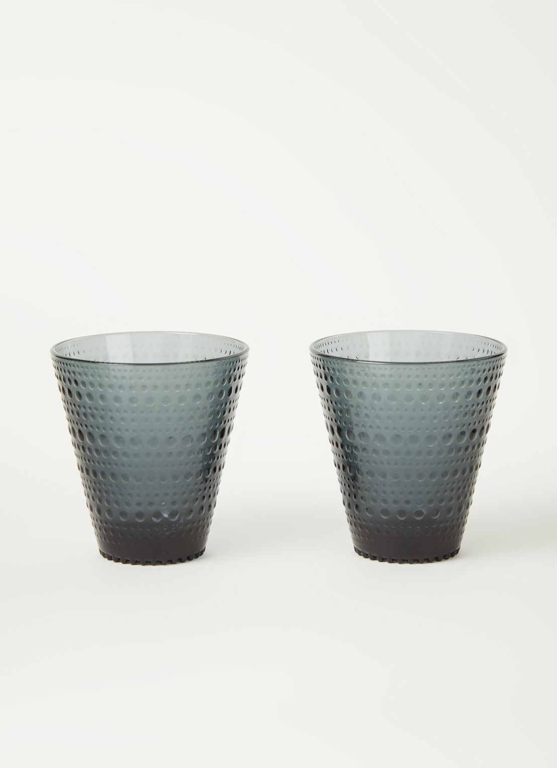Iittala Kastehelmi drinkglas 30 cl set van 2 - voorkant 3 donkergrijs