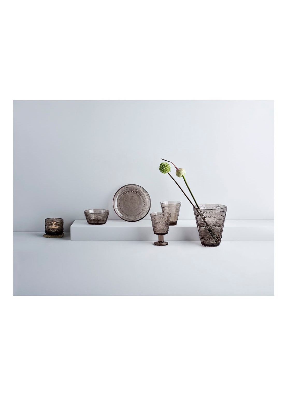 Iittala Kastehelmi kom 11,5 cm  - voorkant 2 bruin