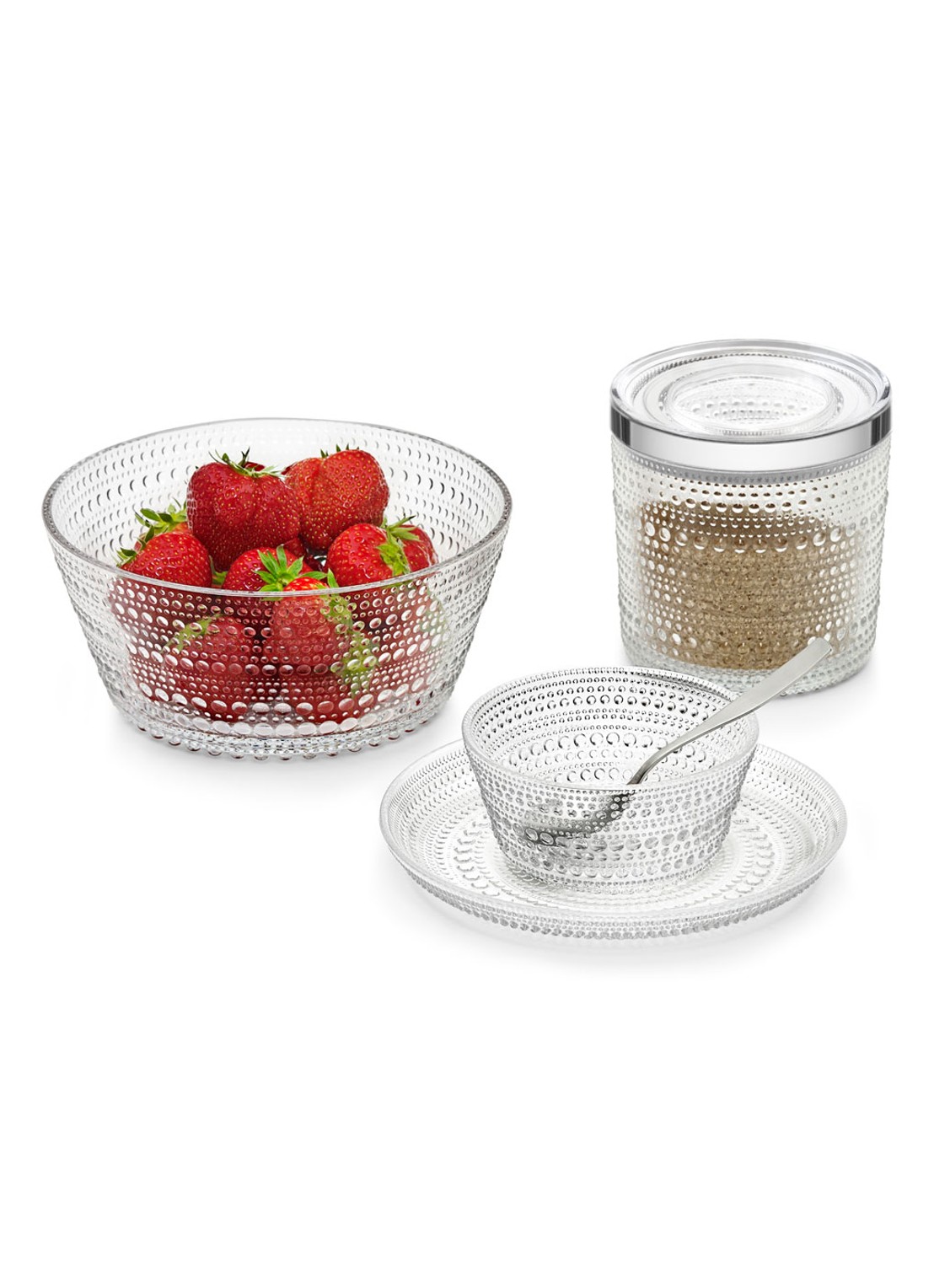Iittala Kastehelmi kom 11 cm - detail transparant