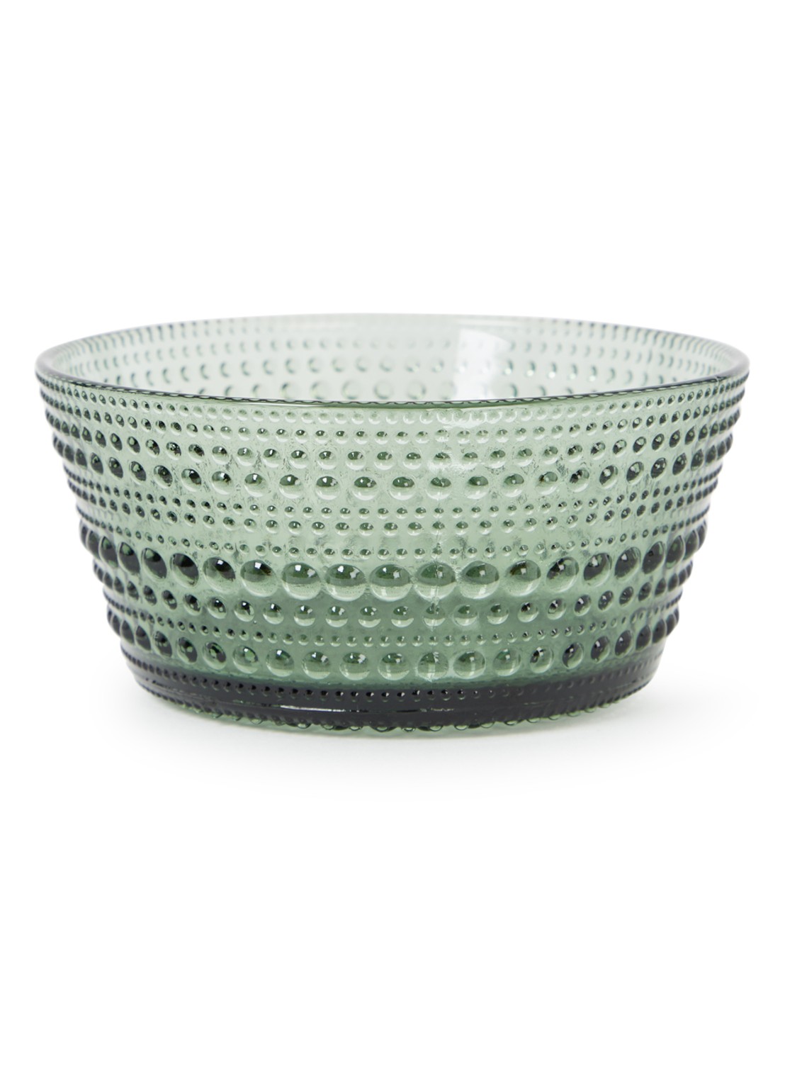 Iittala Kastehelmi kom 11 cm - voorkant donkergroen
