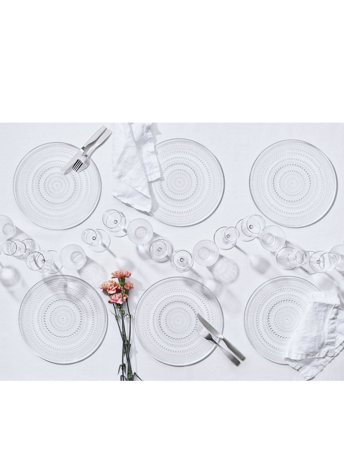 Iittala Kastehelmi ontbijtbord 24,8 cm - voorkant 2 transparant