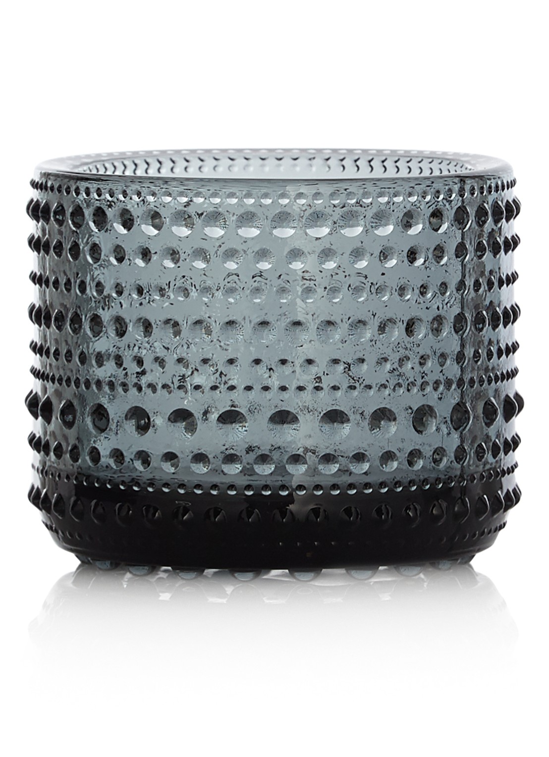 Iittala Kastehelmi waxinelichthouder 6,4 cm - voorkant grijs