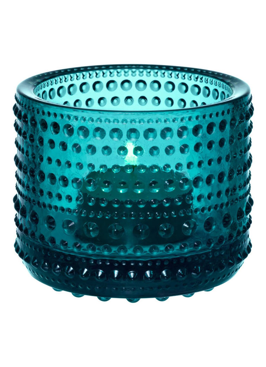 Iittala Kastehelmi waxinelichthouder 6,4 cm - voorkant blauw