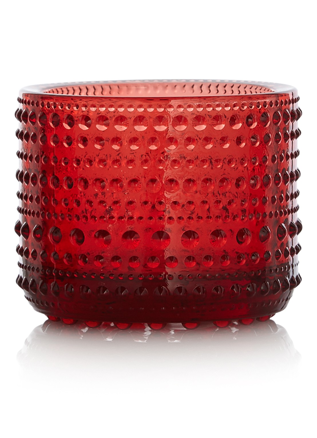 Iittala Kastehelmi waxinelichthouder 6,4 cm - voorkant 2 rood