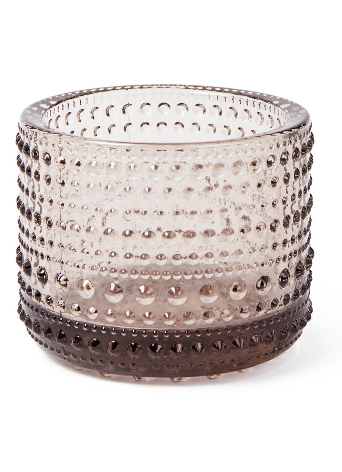 Iittala Kastehelmi waxinelichthouder 6,4 cm - voorkant bruin