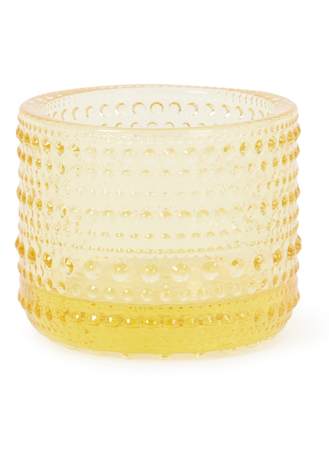 Iittala Kastehelmi waxinelichthouder 6 cm - voorkant geel
