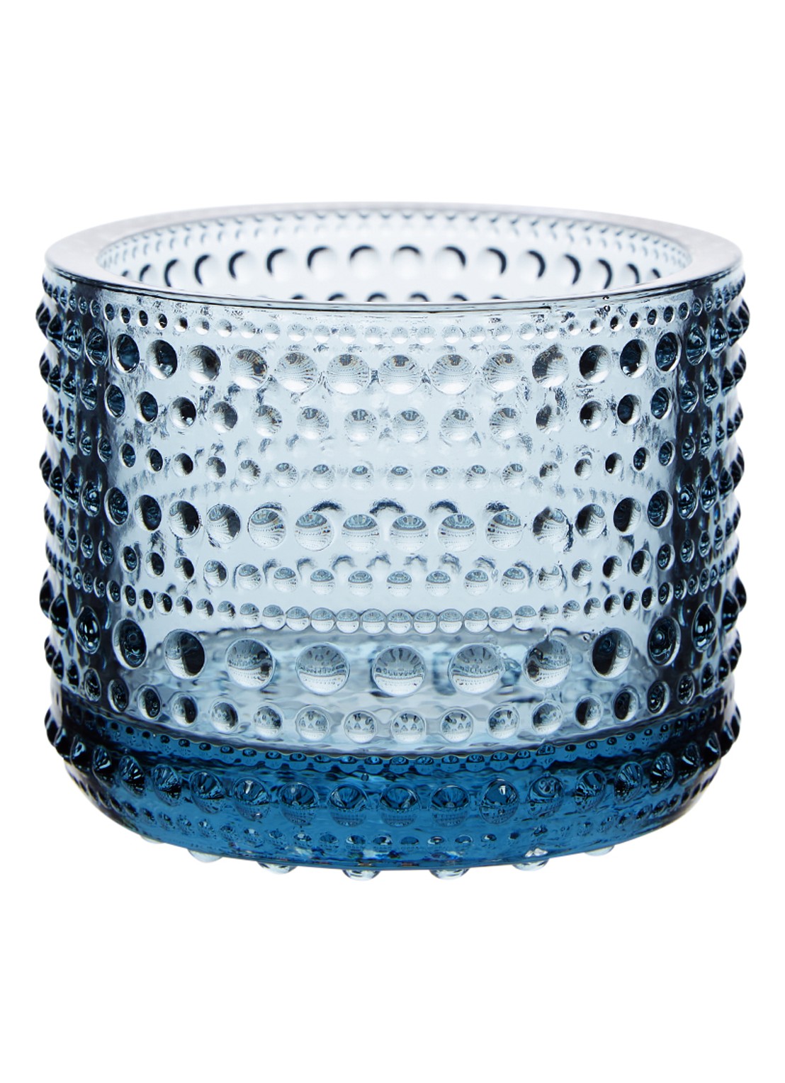 Iittala Kastehelmi  waxinelichthouder 6 cm - voorkant blauw