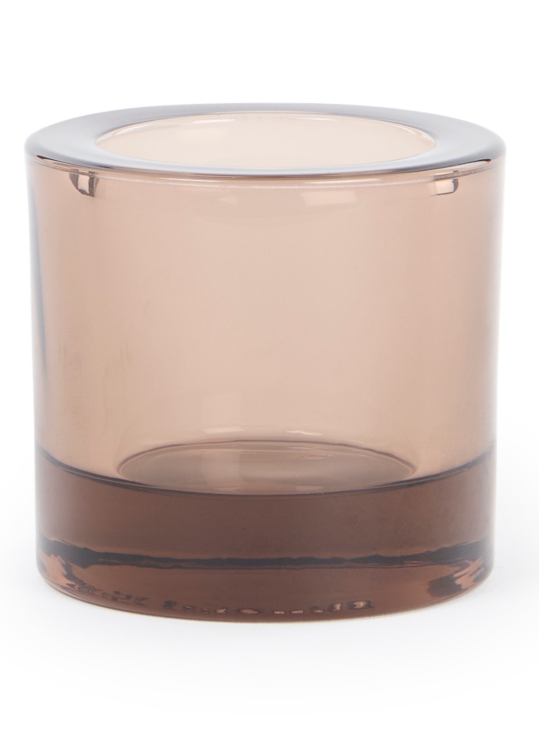 Iittala Kivi waxinelichthouder 6 cm - voorkant lichtbruin