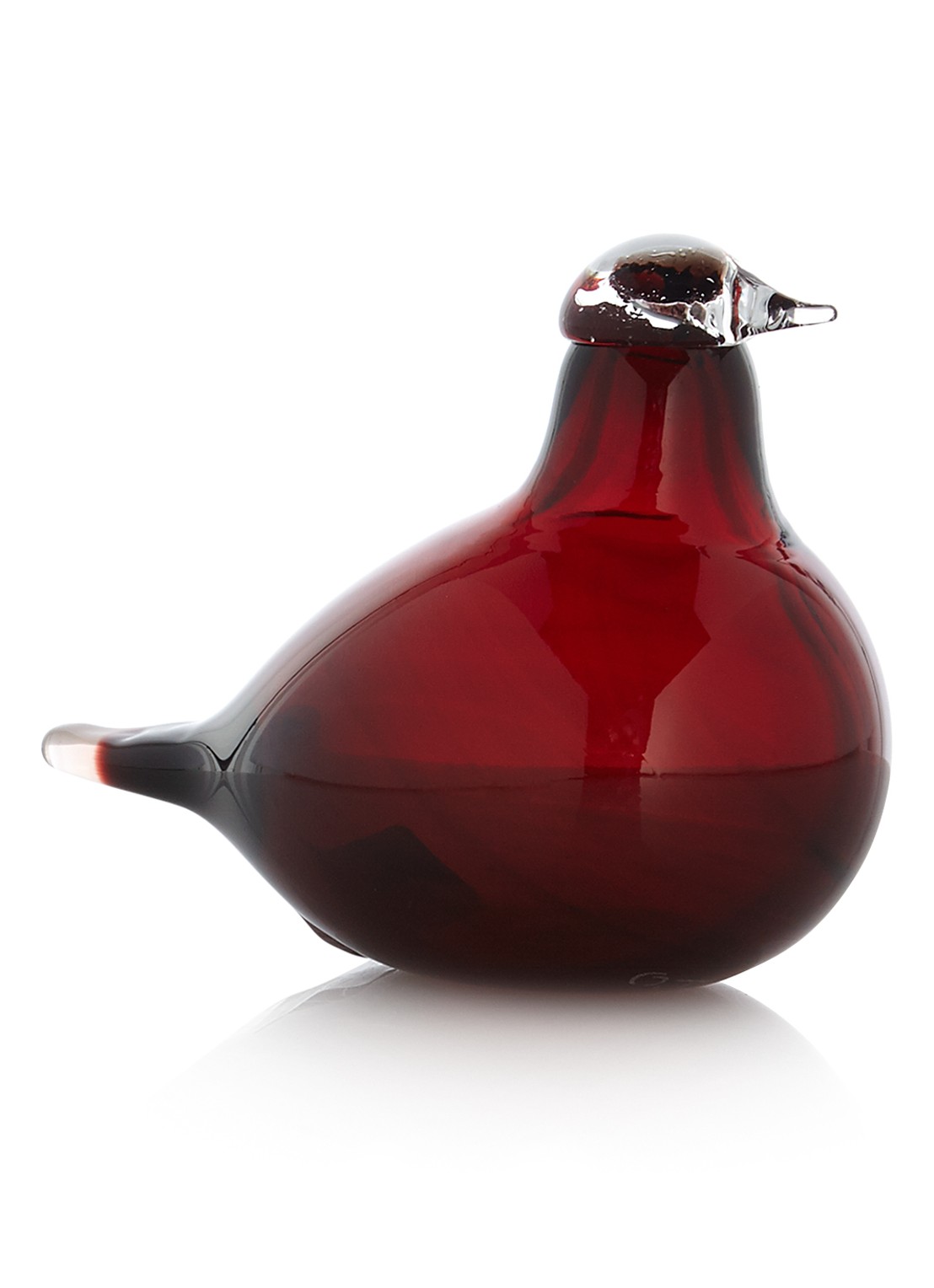 Iittala Kleine Rode Stern vogel van glas 8 cm - voorkant 3 multicolor