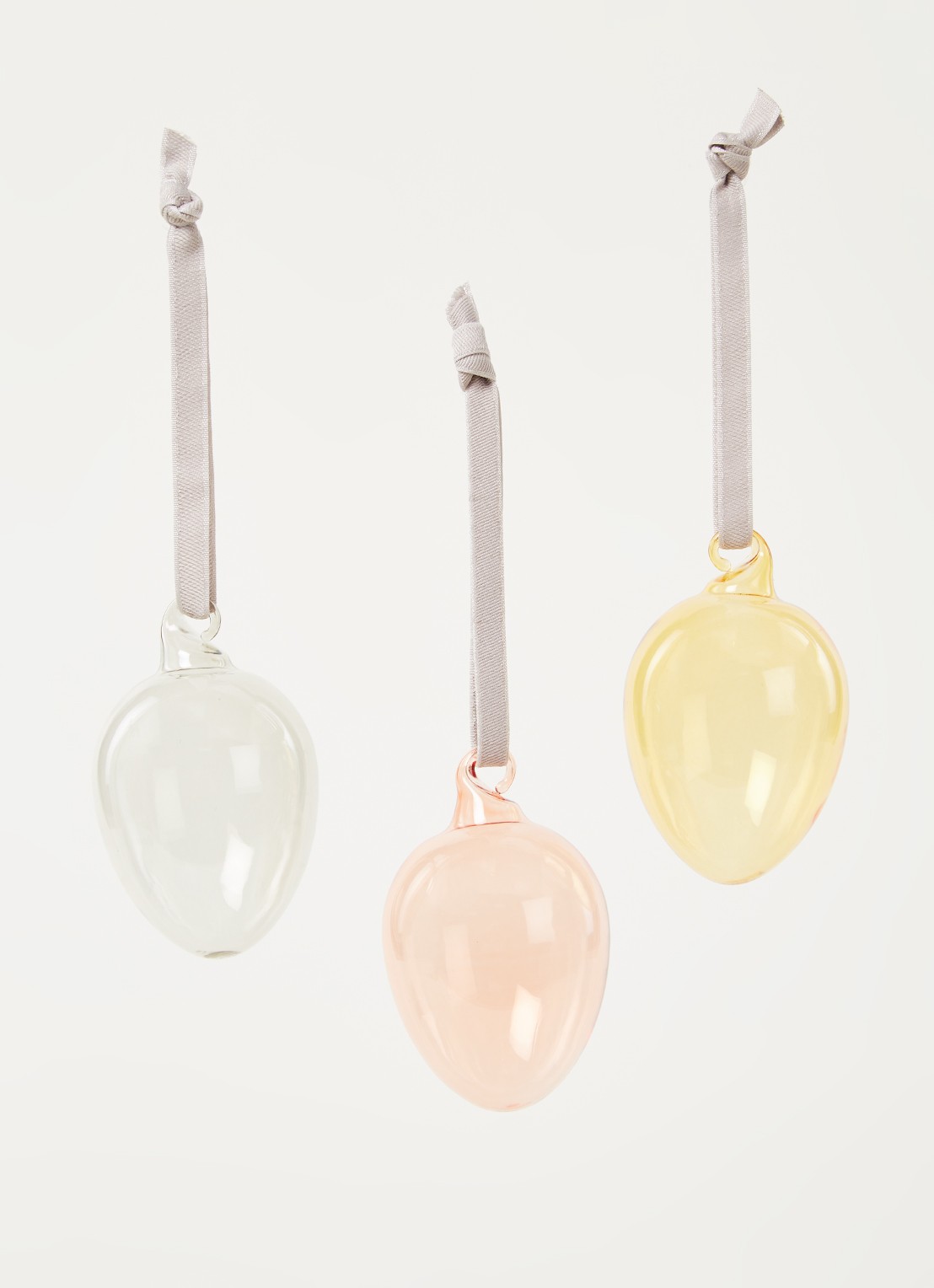 Iittala Lasimunat decoratiehangers 6 cm set van 3 - voorkant 2 multicolor