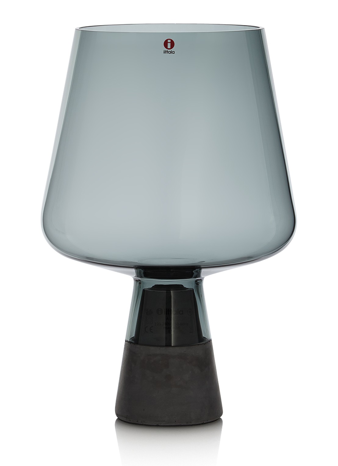 Iittala Leimu tafellamp 30 x Ø20 cm - voorkant grijs