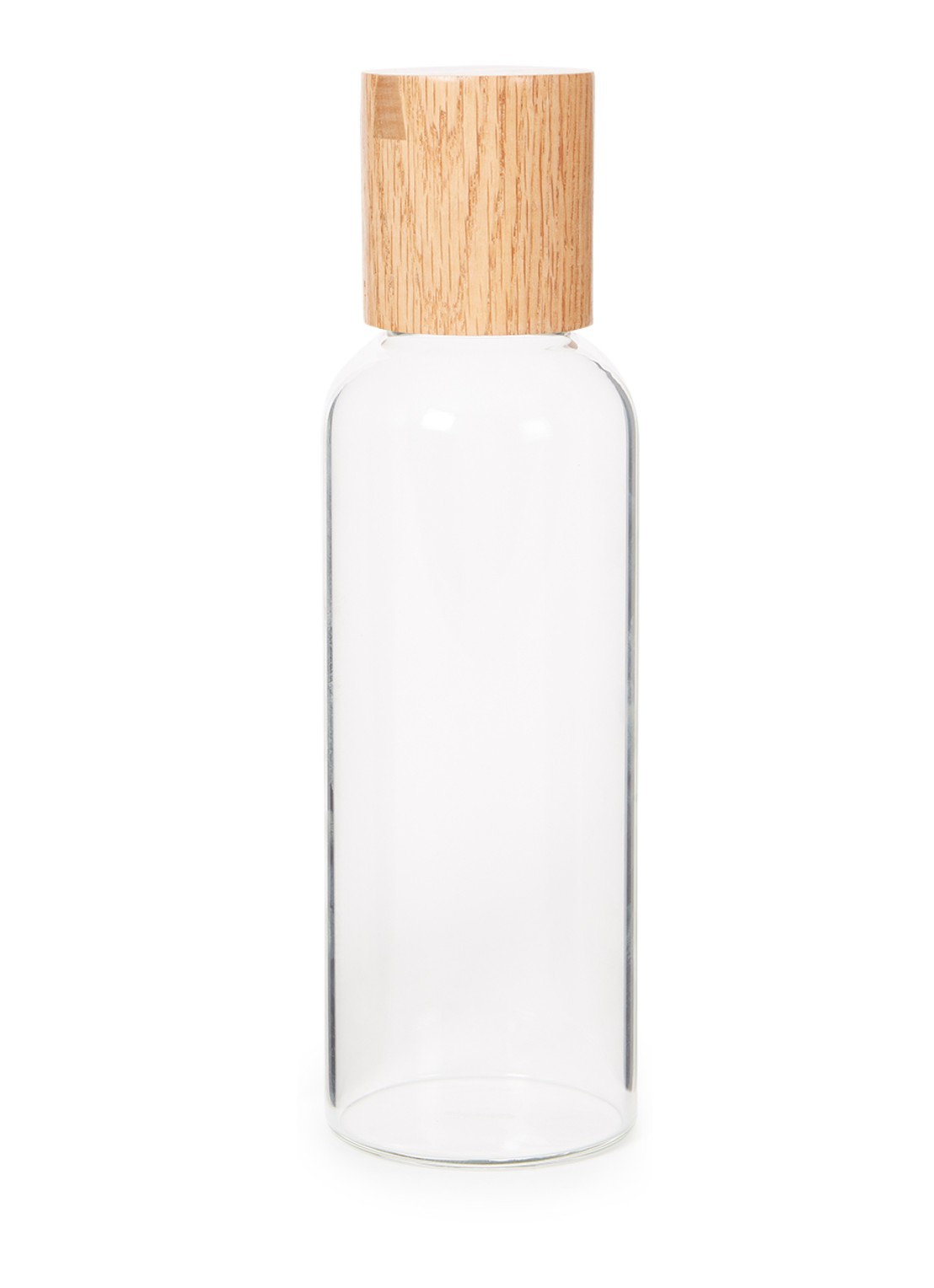 Iittala Meno waterfles eikenhout 50 cl - voorkant transparant