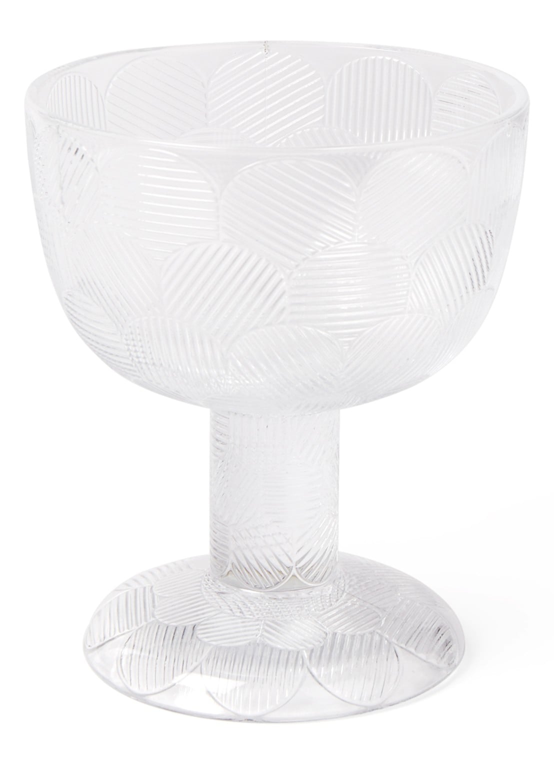 Iittala Miranda schaal op voet 11,5 cm - voorkant 5 transparant