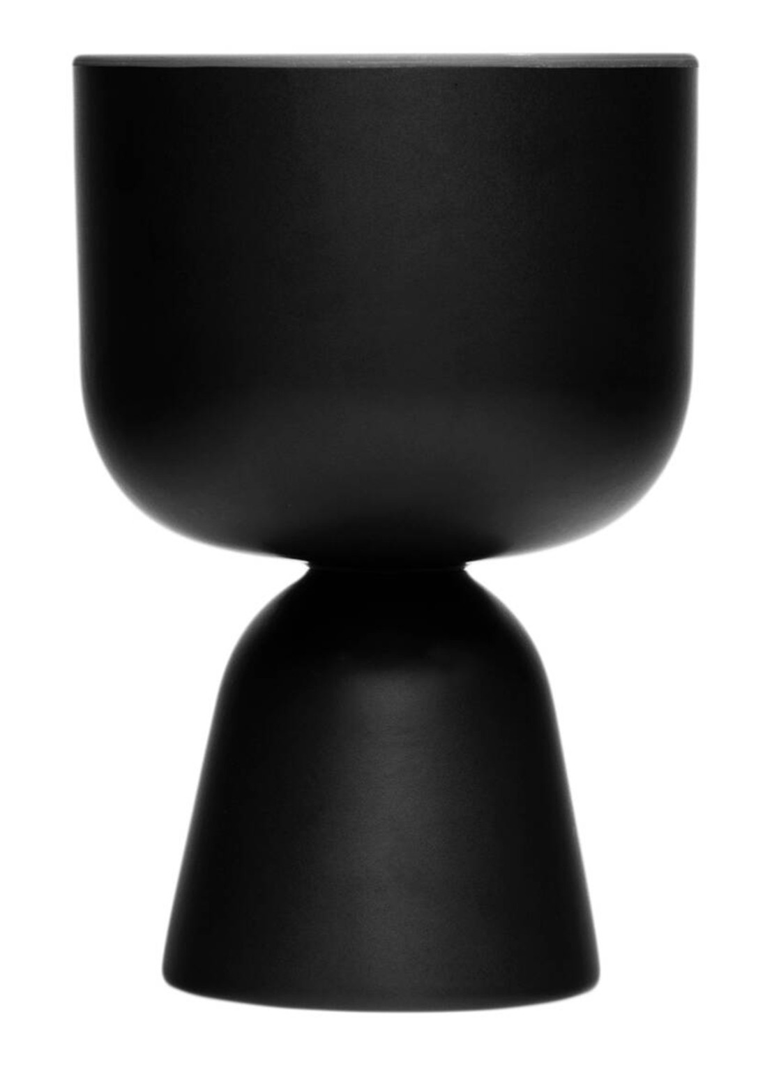 Iittala Nappula bloempot 19 x 12,5 cm - voorkant zwart